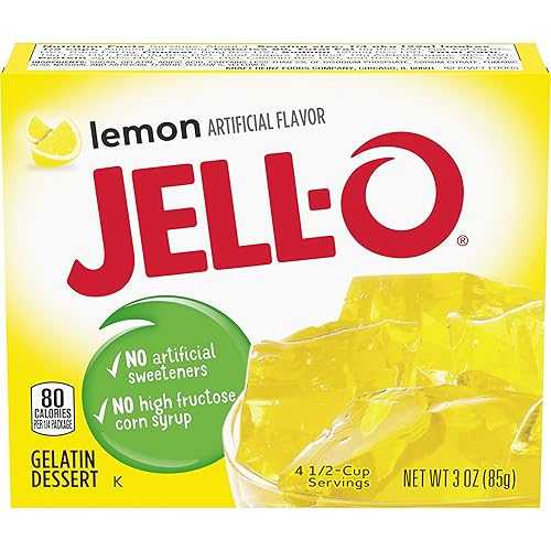 Jell-O Lemon Gelatin Mix (3 oz Boxes, Pack of 24)