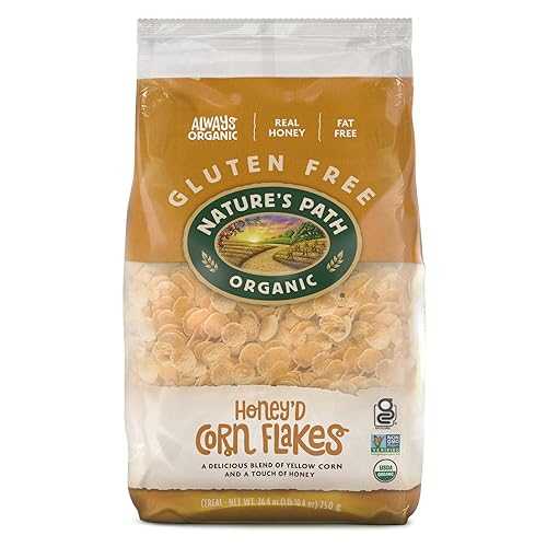 Nature's Path Organic Honey'D Corn Flakes Cereal, 26.4 oz (Pack of 6), Gluten Free, Earth Friendly Packaging
