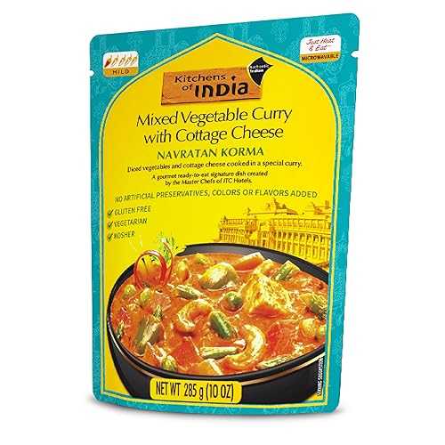 Kitchens Of India Ready To Eat Navratan Korma, Mixed Vegetable Curry & Cottage Cheese, 10-Ounce Boxes (Pack of 6)