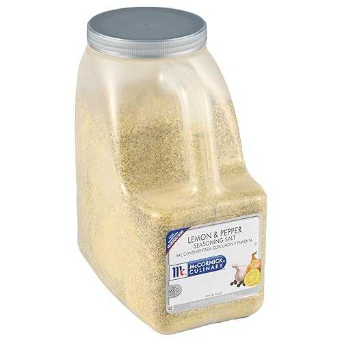 McCormick Culinary Lemon & Pepper Seasoning Salt, 7.5 lb - One 7.5 Pound Container of Bulk Lemon Pepper Seasoning, Perfect for Asparagus, Broccoli, Brussels Sprouts, Seafood and Poultry Dishes画像