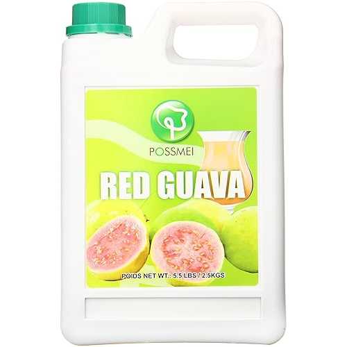 Possmei フレーバーシロップ、レッドグアバ、5.5 ポンド Possmei Flavored Syrup, Red Guava, 5.5 Pound