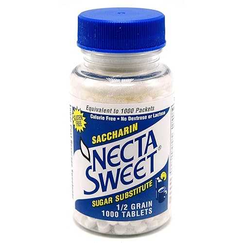ネクタ スイートサッカリン タブレット、1/2 粒、1000 錠ボトル (15 個パック) Necta Sweet Saccharin Tablets, 1/2 Grain, 1000 Tablet Bottle (Pack of 15)