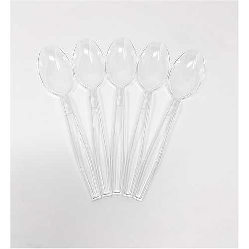 超高耐久フルサイズプラスチックスプーン 1000 本 (せつ然たる) Fineline settings Extra Heavy Duty Full Size Plastic Spoons 1000 Count (Clear) その他-キッチン用品・食器・調理器具