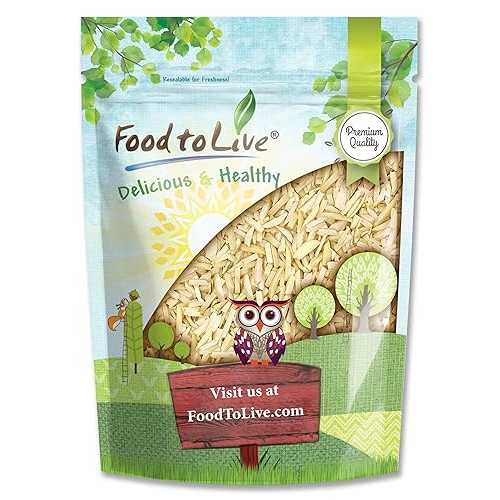 Food to Live - Blanched Slivered Almonds, 2 Pounds Chopped Raw Blanched Almonds, Unsalted, Vegan, Keto, Kosher, Bulk. High in Protein, Vitamin E, Riboflavin. Great for Cooking, Baking, Salads.