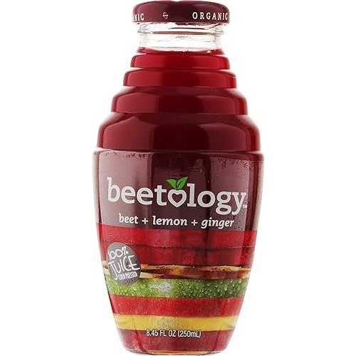 Beetology Beet Plus Lemon Plus Ginger Juice, 8.45 Fl Oz (Pack of 6)
