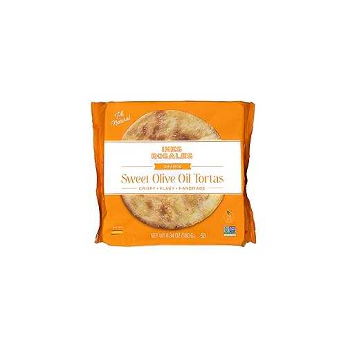 Ines Rosales Seville Orange Sweet Olive Oil Tortas ( Pack of 2 ) (Tortas con Naranja Sevillana) 6.34 Oz (180 g) pack, contains six Fine Mediterranean Crisps (Tortas) individually wrapped画像