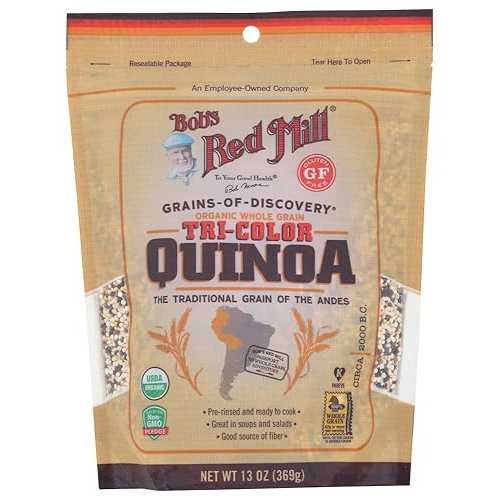 Bob's Red Mill Resealable Organic Tri-Color Quinoa, 13 Ounce (Pack of 6)
