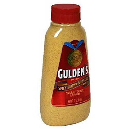 Gulden スパイシー ブラウン マスタード、12 オンスのペットボトル (6 個パック) Gulden's Gulden Spicy Brown Mustard, 12-ounce Plastic Bottles (Pack of 6)