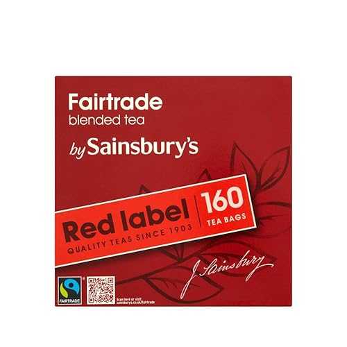 セインズベリーズ レッドラベル バックティー | 160 ティーバッグ | イギリス産フェアトレード紅茶 Sainsbury's Red Label Back Tea | 160 Teabags | Fairtrade Tea from England