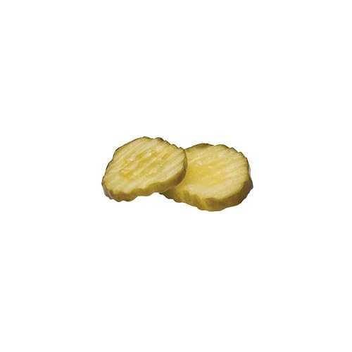 Bay Valley Foods 3/16 Crinkle Cut Hamburger Slice Dill Pickle, 1 Gallon -- 4 per case.