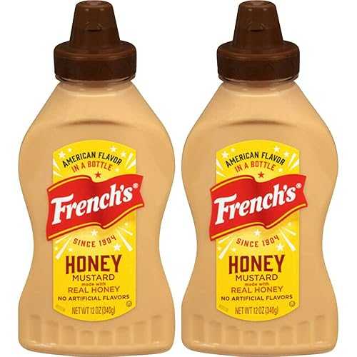 French's、本物の蜂蜜を使用したハニーマスタード、12オンスのボトル（2個パック） French's, Honey Mustard Made with Real Honey, 12oz Bottle (Pack of 2)