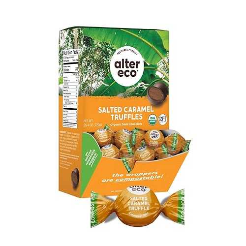 Alter Eco | Salted Caramel Truffles | 58% Pure Dark Cocoa, Fair Trade, Organic, Non-GMO, Gluten-Free Dark Chocolate Truffles | 60 Truffles 10,636円