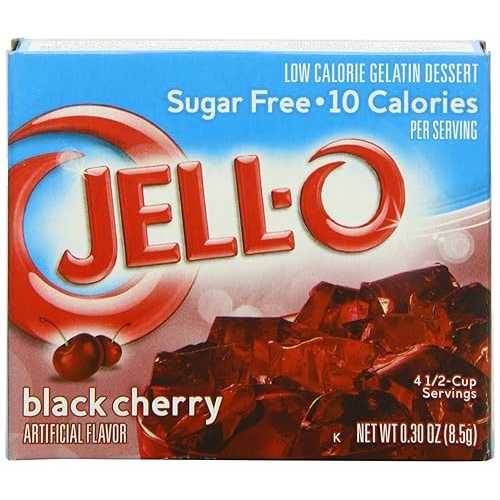 Jell-O JELLO Cherry Gelatin Dessert Mix (0.30oz Boxes, Pack of 24)