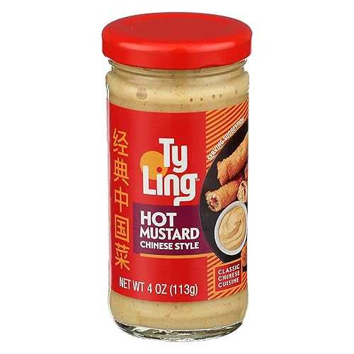 ディジョン Ty Ling Hot Chinese Mustard, 4 Ounce Jars (Pack of 12)