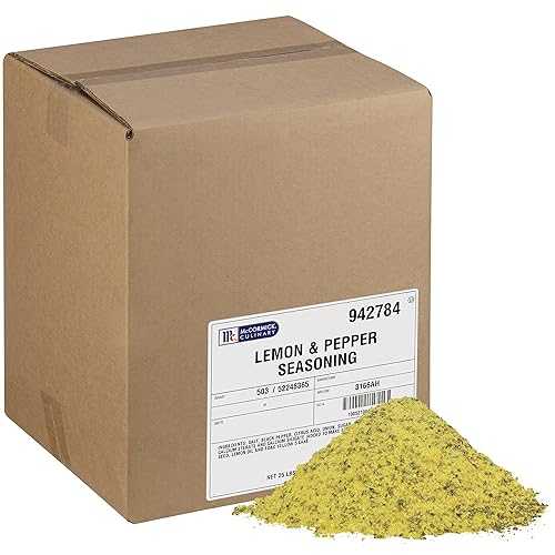 McCormick Culinary Lemon & Pepper Seasoning Salt, 25 lb - One 25 Pound Container of Bulk Lemon Pepper Seasoning, Perfect for Asparagus, Broccoli, Brussels Sprouts, Seafood and Poultry Dishes画像