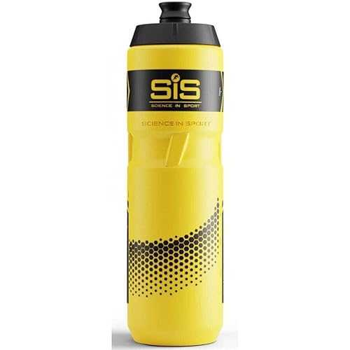 Science in Sport Pro ウォーターボトル (簡単混合) | 黄色のスクイーズ ウォーター ボトル、ロック可能なランニング バルブ付き - 27 液量オンス Science in Sport Pro Water Bottle w/Easy Mixing | Yellow Squeeze Water Bottle w/Running