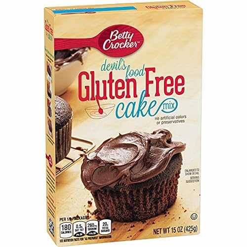 Betty Crocker、グルテンフリー、デビルズフードケーキミックス、15オンスボックス（2個パック） Betty Crocker, Gluten Free, Devils Food Cake Mix, 15oz Box (Pack of 2)