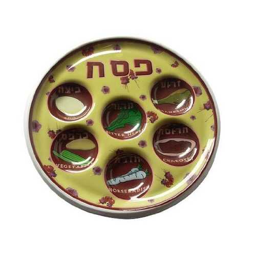 Disposable Floral Passover Pesach Seder Plate/Pack of 100｜Glomarket