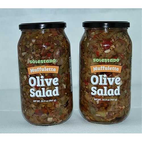 マフレタ オリーブサラダ 33.9オンス ダブルパック Solestado Muffuleta Olive Salad 33.9 oz. Double Pack