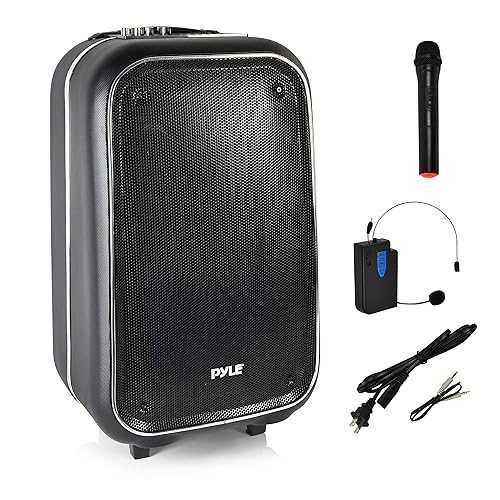 Pyle 12 Inch Full Range Portable Bluetooth Karaoke Loudspeaker, Karaoke Microphone, Built-in Rechargeable Battery with FM Radio. (PWMA1225BT.5)
