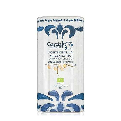 Garc・・a DE LA cruz 1872 Garc・・a de la Cruz - Organic Extra Virgin Olive Oil, Montes de Toledo, Recycled PET Packaging, Can of 5L