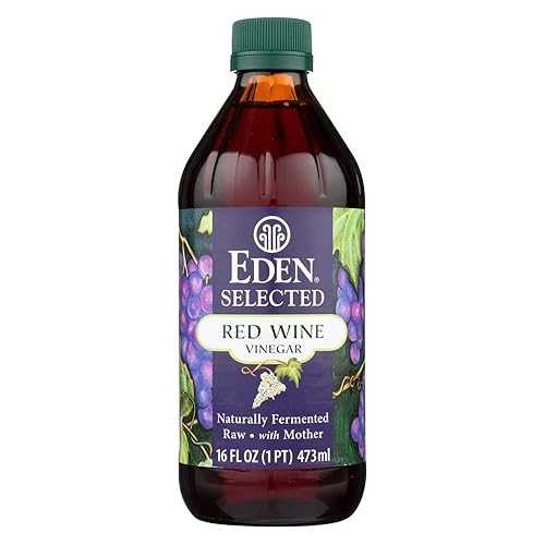 Eden Foods 赤ワインビネガー 生、16 オンスのボトル ??(12 個のケース) Eden Foods Red Wine Vinegar Raw, 16-ounce Bottles (Case of 12)