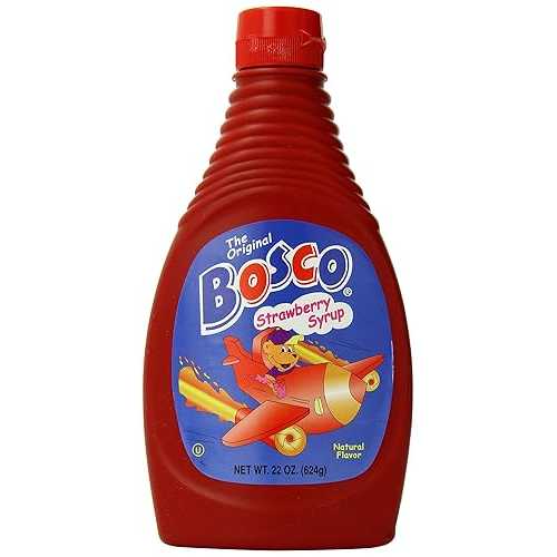 ボスコシロップ、ストロベリー、22オンス（12個パック） Bosco Syrup, Strawberry, 22 Ounce (Pack of 12)