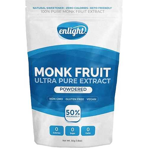 ENLIGHT SWEETENER ENLIGHT - 100% Ultra Pure Monkfruit Extract (50g / 1.8oz Size) Zero Calories, Keto Friendly, Sugar Free Natural Sweetener 10,696円