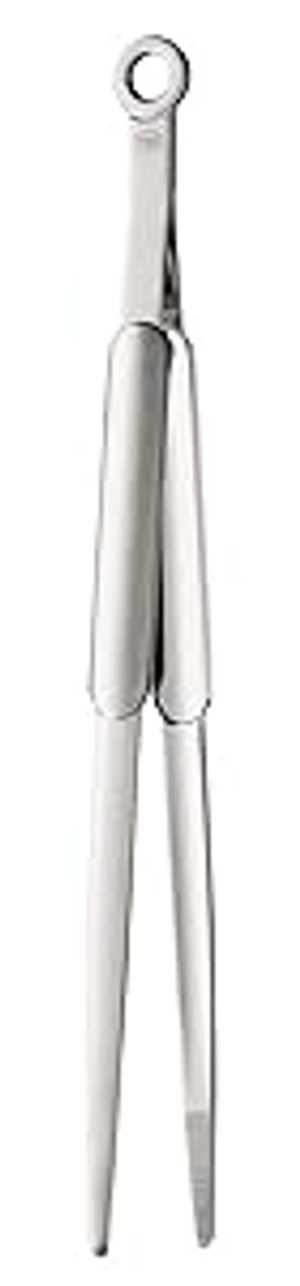 R・・sle Stainless Steel Fine Tongs, 12.2-inch,Silver