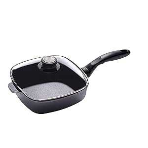 Swiss Diamond 固定ディスク Classic Nonstick Induction Square Saut Pan w/Lid - 2.1 Qt (8\