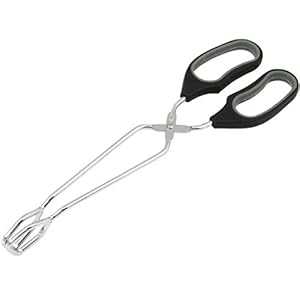 Chef Craft Tongs with Off-set Working Ends, Black, 1-Piece, 12-Inch画像