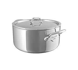 Mauviel フランス共和国製 M\u0027Cook 5 層ステンレス鋼鋼 5231.17 1.9 クオート 鍋物食パンと蓋、鋳付けるステンレス鋼鋼手持ち部分付き添い人 Mauviel Made In France M\u0027Cook 5 Ply Stainless Steel 5231.17 1.9-Quart Stewpan and Lid with Cast Stainless Steel Han
