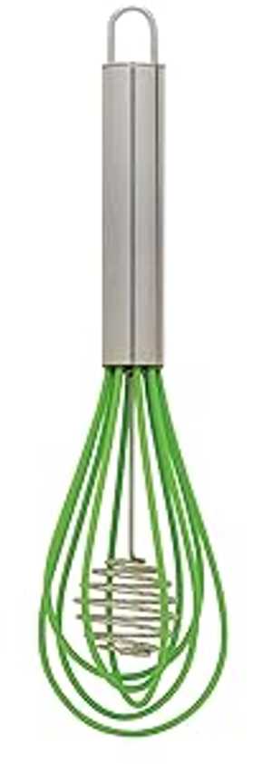 Mrs. Anderson's Baking Mrs. Anderson’s Baking Rapid Whisk Junior with Double Helix Spiral Blades, 18/8 Stainless Steel and Silicone, Green