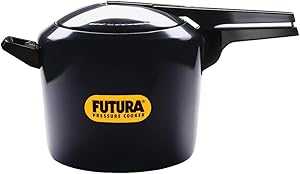 7 リットル、ホーキンス フューチュラ 硬質陽極酸化アルミニウム圧力鍋 ブラック 7 リットル 7 Litre, Hawkins Futura Hard Anodised Aluminum Pressure Cooker Black 7 Litre