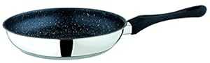 Mepra Fantasia Stone 30197924N Frying Pan - 24cm, Stainless Steel, Stir Fry Pan with Eterna Stone Coating, Bakelite Handle | Kitchen Cookware