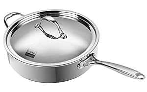 Cooks 標準 10.5 インチ/4 クォート 多層クラッド ディープ ソテーパン 蓋付き ステンレススチール Cooks Standard 10.5-Inch/4 Quart Multi-Ply Clad Deep Saute Pan with Lid, Stainless Steel 16,330円