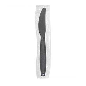 Karat U3521B 7.6\" なおなお書き Poly-Wrapped Heavy-Weight Disposable Knife, Black (Pack of 1000)"