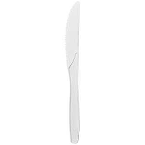 Karat U2011W 6.2インチ PP 中重量使い捨てナイフ、ホワイト (1000 個パック) Karat U2011W 6.2" PP Medium-Heavy Weight Disposable Knife, White (Pack of 1000)｜Glomarket