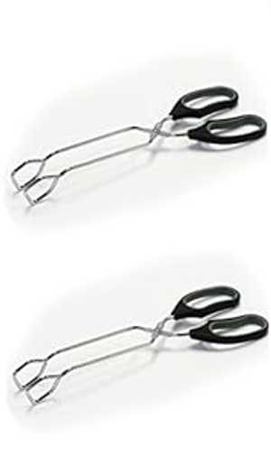 シェフクラフトトング オフセット作業端付き ブラック 1個 12インチ (2個パック) CC Chef Craft Tongs with Off-set Working Ends, Black, 1-Piece, 12-Inch (2-Pack)画像