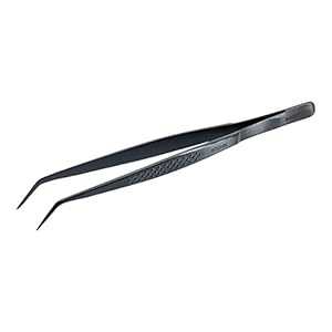 Mercer Culinary Fine Tip Curve Precision Plus シェフメッキトング、6-1/8 インチ、ブラック Mercer Culinary Fine Tip Curved Precision Plus Chef Plating Tong, 6-1/8 Inch, Black