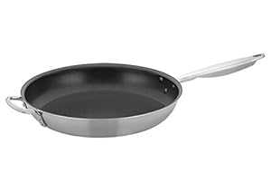 WINCO 三層フライパン シルバー TGFP-14NS WINCO TGFP-14NS Tri-Ply Frying Pan, Silver