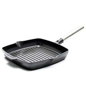 GreenPan CC001931-001 SimmerLite 10 インチ グリルパン、11 フィート、スレート GreenPan CC001931-001 SimmerLite 10'' Grill Pan, 11', Slate