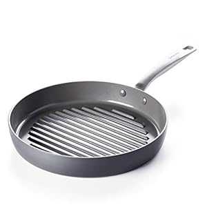 GreenPan CC002291-001 チャタム ラウンド グリルパン 11 フィート グレー GreenPan CC002291-001 Chatham Round Grill Pan, 11', Grey