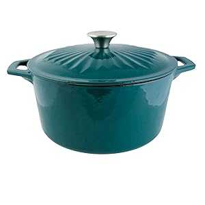 Taste of Home 5クオート ホーロー鋳鉄 ダッチオーブン 蓋付き添い人 Taste of Home 5-quart Enameled Cast Iron Dutch Oven with Lid