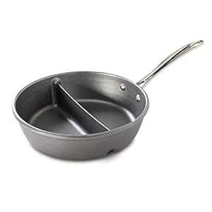 Nordic Ware Divided Sauce Pan, 2-in-1, Silver｜Glomarket