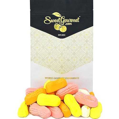 SweetGourmet Colored Circus Peanuts Retro Marshmallow Candy 1 Pound画像