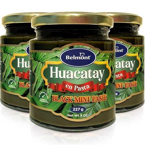 ベルモント フアカテイ ブラック ミント ペースト (8 オンス/227 g) 3 パック Belmont Natural Products Belmont Huacatay Black Mint Paste (8 oz/227 g) 3 pack画像