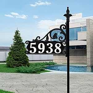 Address America USA 小さなファミリーショップで手作り ボードウォーク (30インチポスト) 反射911 両面ブラックホーム住所サイン 庭用。両面に住所番号を入れてカスタマイズ。 Address America USA Handcrafted in Our Small Family Shop Boardwalk (｜Glomarket