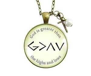 Gutsy Goodness 24 インチ God is Greater Than Highs Lows クリスチャン ネックレス ジュエリー クロス チャーム Gutsy Goodness 24\