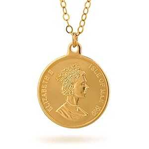 ゴールドコインネックレス女性用ペンダントゴールドフィルドチェーン 16 インチ + 3 インチ延長 Avnis Gold coin Necklace for women Pendant Gold Filled chain 16 inches + 3 inch extension｜Glomarket